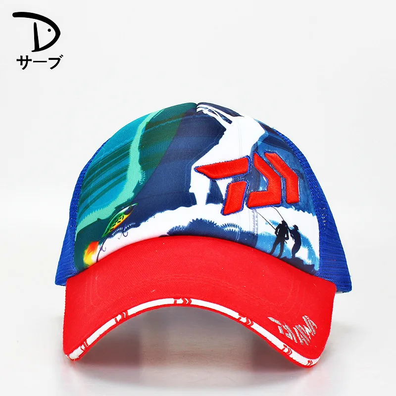 

Summer New Daiwa Fishing Hat Sun Hat Painted Embroidery Breathable Mesh Fishing Hat Light And Light Daiwa Fishing Cap