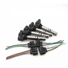 ZUCZUG 4 Sets Spark Plug Ignition Coil Cabl For VW Passat Jetta CC Polo Golf Caddy Beetle Tiguan Touran 036 905 715F 036905715G