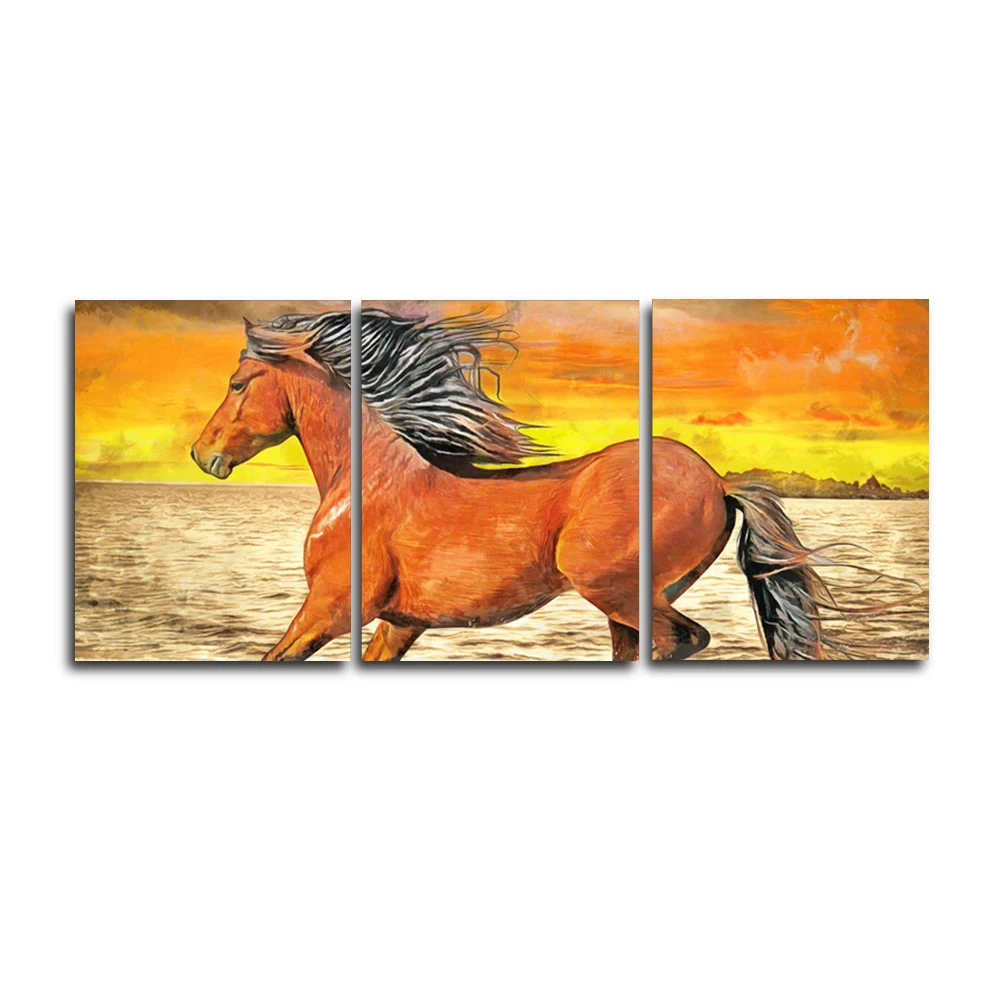 

Running Horse Posters and Prints Abstract Classic Paint On Canvas Painting For Living Room Home Decor Wall Artwork Frameless