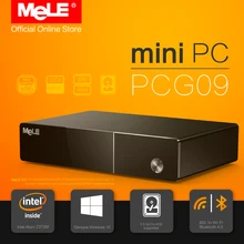 Безвентиляторный Windows 10 Мини-ПК Настольных Меле PCG09 2 ГБ 32 ГБ Intel Bay Trail Atom Z3735F M.2 SSD SATA HDD HDMI VGA LAN Wi-Fi Bluetooth
