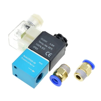 

12V 24V 220V Volt Pneumatic Electric Solenoid Valve 2 Position 2 Port Normally Closed Air Magnetic Valve 6mm 8mm Hose Connection