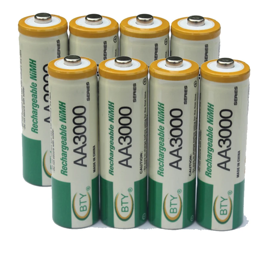 8Pcs 800MAH High quality battery 1.2V AA high capacity NI MH