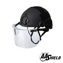 AA щит баллистический ACH с высоким вырезом Тактический Защитный шлем пуленепробиваемая стеклянная маска для тела Броня арамидный сердечник NIJ IIIA 3A комплект черный