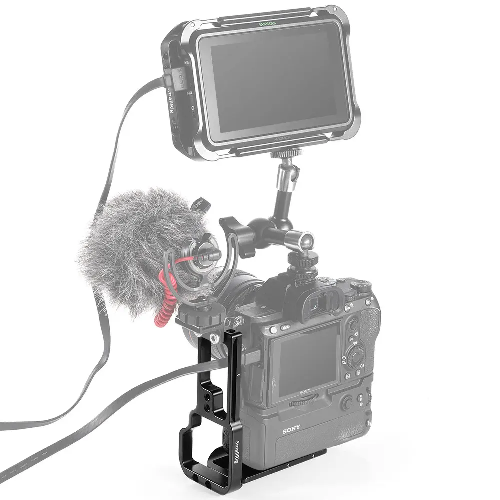 SmallRig l-кронштейн для камеры sony A7III/A7RIII и батарейного отсека быстрого крепления с верхней пластиной+ l-пластина-2341