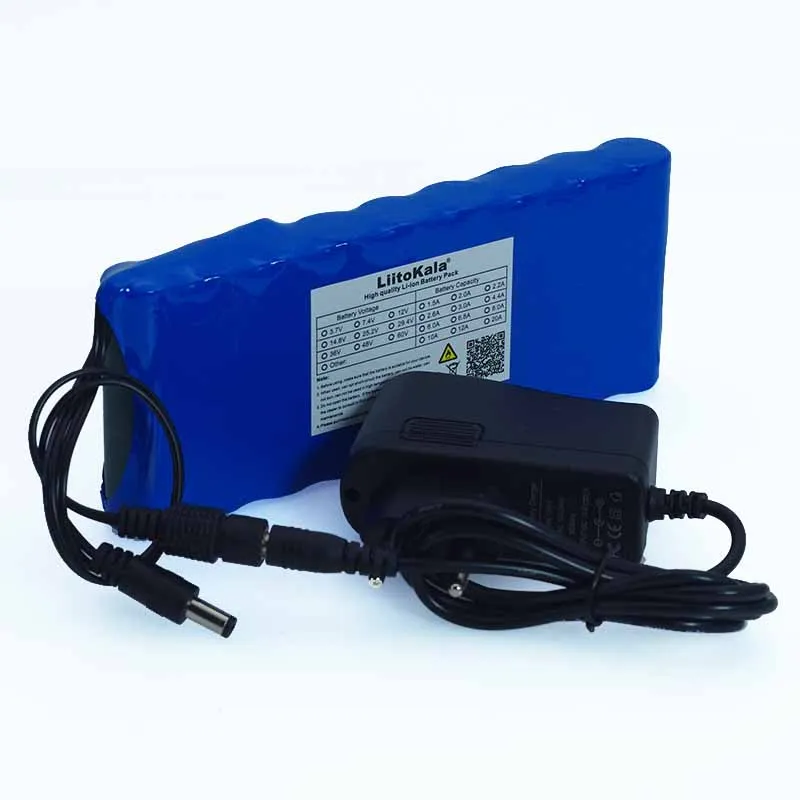 Liitokala 12 v 9.8Ah 9800mAh 18650 аккумуляторная батарея 12V Защитная плата CCTV монитор батарея+ 12,6 V 1A зарядное устройство