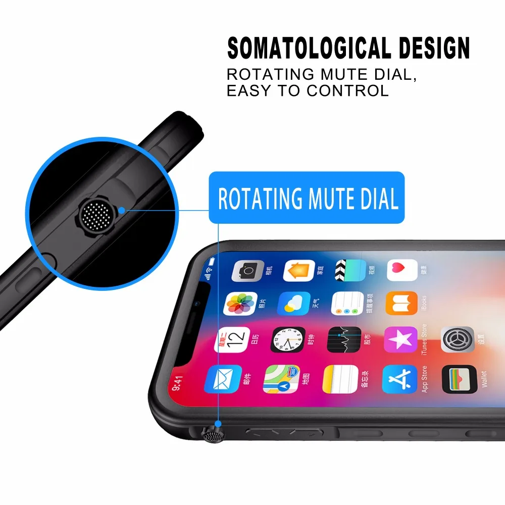 360 Full Protect For iPhone X Xs Xs Max Xr Case Shockproof phone cover for iPhone XS XR XS Max Waterproof dust proof Coque Cases