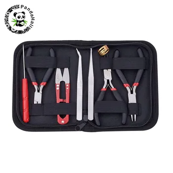 

8pcs/set Jewelry Tools Kit Pliers Scissor Tweezers Rings Tool Round Nose Pliers For Jewelry DIY Making Accessories,155x110x35mm
