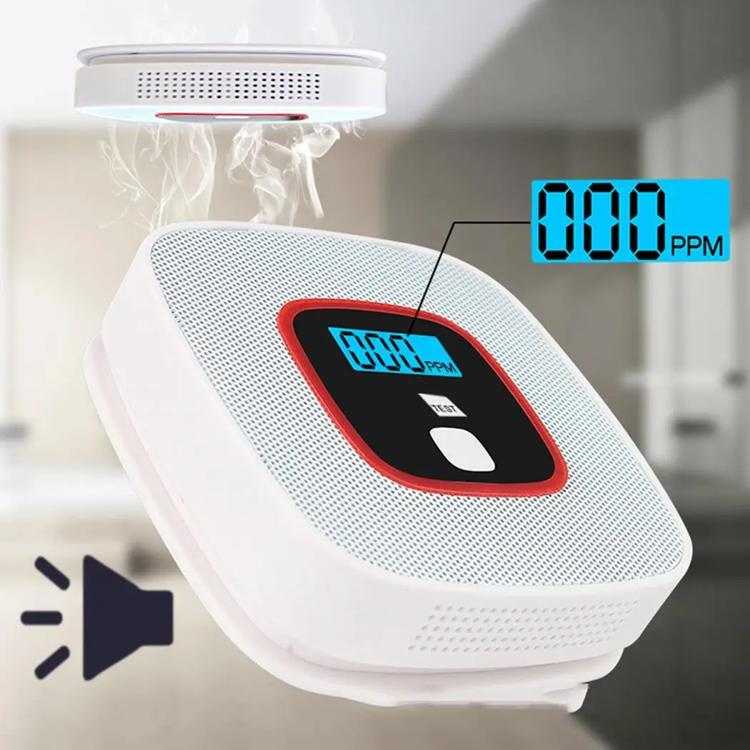 

Durable Practical Geometric Indoor Carbon Monoxide Home 20 - 30 Detector Household Alarm 20-95%RH Tool 0-45