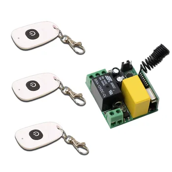 

Universal 220V 1CH 10A Remote Control Switch Relay Output Radio Receiver Module and Waterproof Transmitter 315/433Mhz Can Choose