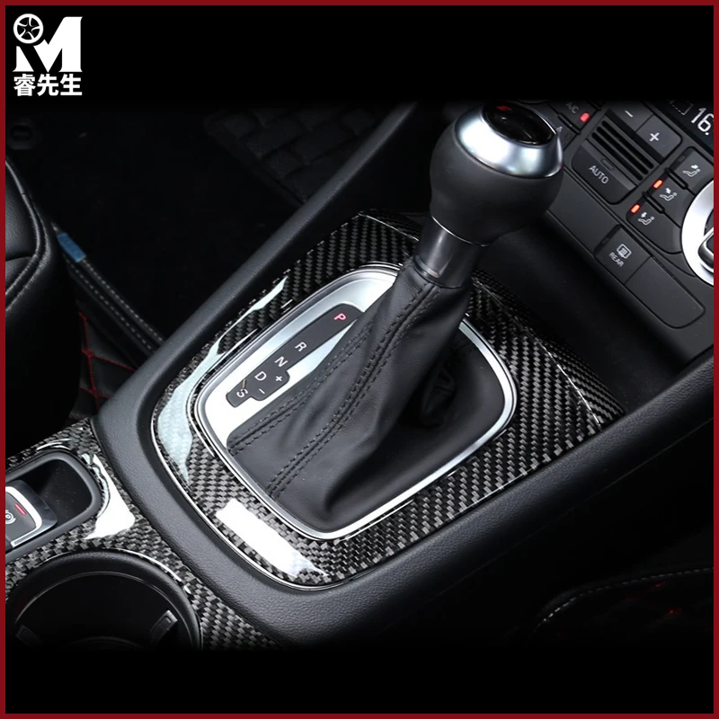 Carbon Fiber Gear Shift Panel Decorative Cover Trim Auto Refitting Interior Accessories Car