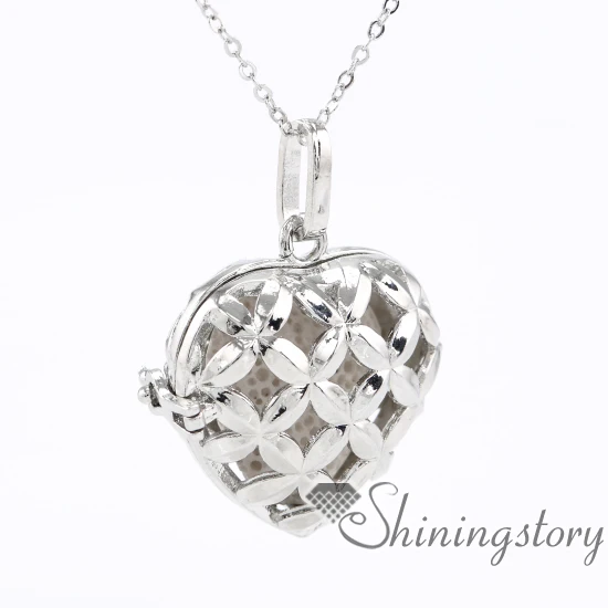 heart essential oil diffuser necklace essential oil jewelry wholesale