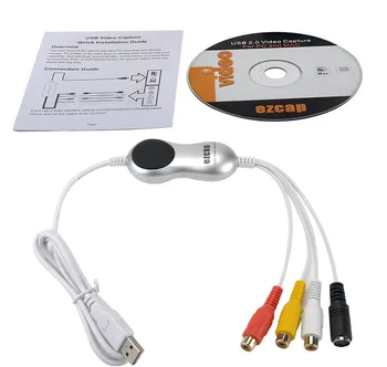 

USB Audio Video Capture VHS to DVD Converter Capture Card, old vhs 8mm video tape tv camera video to PC, Windows Win10 & MAC OS