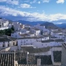 High angle view of buildings in a town  Velez Blanco  Andalucia  Spain Poster Print (15 x 6)
