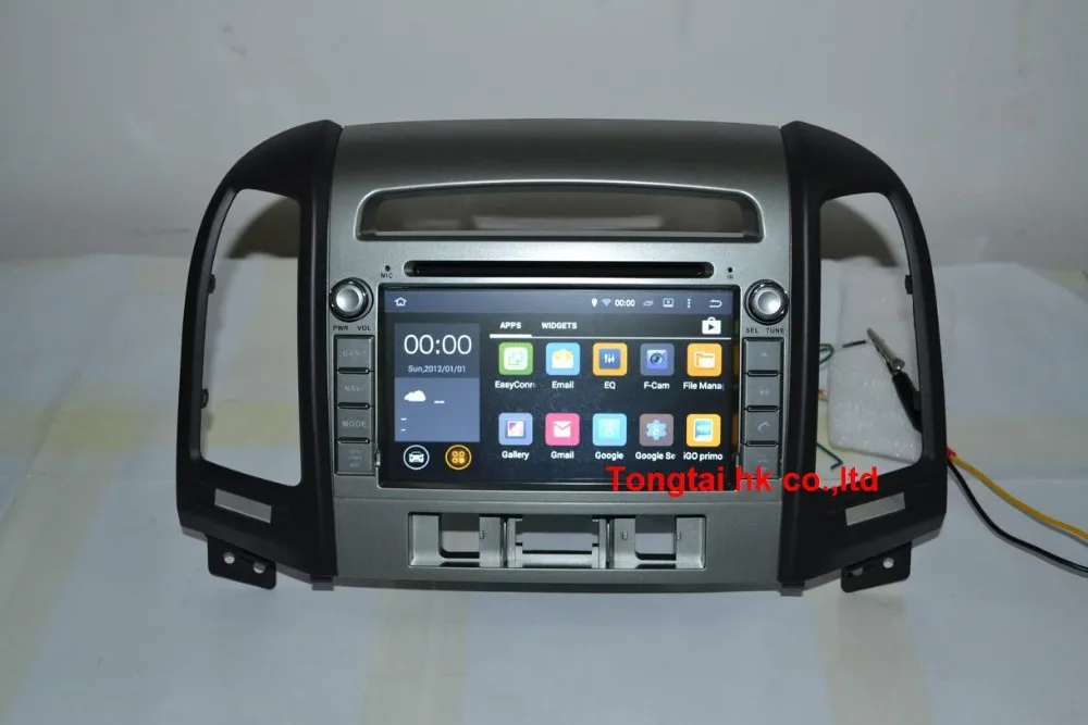 Cheap 7" Android 7.1 for hyundai SANTA FE 2006 2012 car DVD radio player  3 hole,gps navigation,3G,BT,Wifi,2GB Russian,english 15