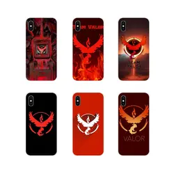 Модные pokemon go team valor аксессуары чехлы для телефонов для Motorola Moto x4 E4 E5 G5 G5S G6 Z Z2 Z3 G G2 G3 C Play Plus