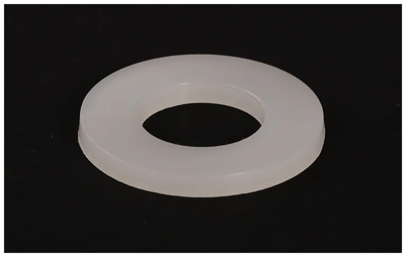 50 шт. M5 x 10 мм x 1 мм M5x10x1 Белый Черный нейлон плоская шайба Пластик изоляции обычное кольцо прокладка