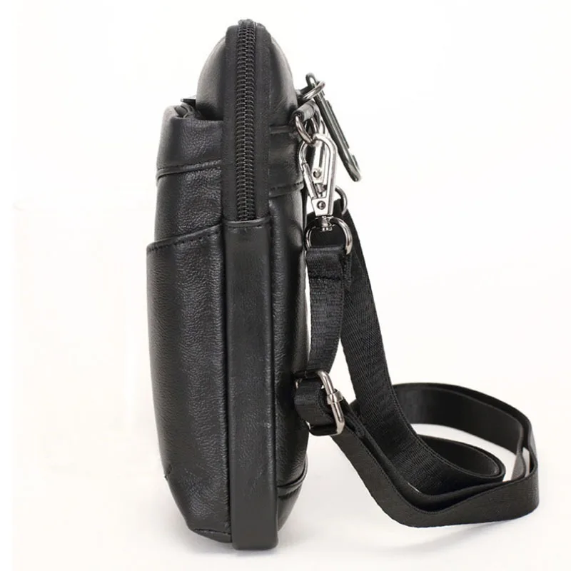 Новый для мужчин Crossbody Сумка-Пояс Кожа сотовый/Мобильный телефон сумка Пояс крюк моды мужской маленькая через плечо 2019