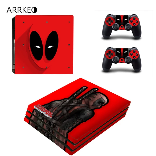 ARRKEO Deadpool Vinyl Cover Decal PS4 Pro Skin Sticker for Sony