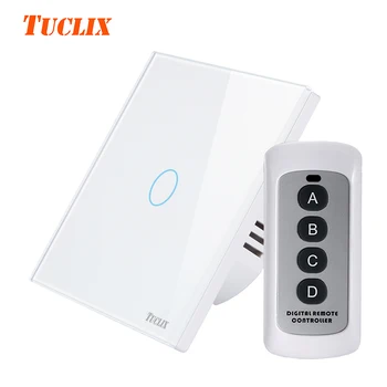

TUCLIX EU/UK Touch Switch 1 Gang 1 Way Wall Light Touch Switch Switch TU-RF-01 -D04 white