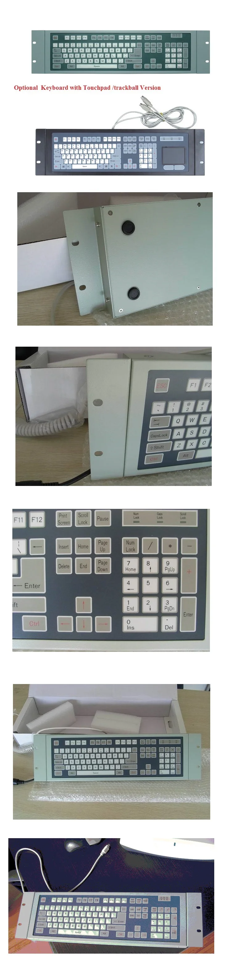 19inch Rackmount industrial membrane keyboard