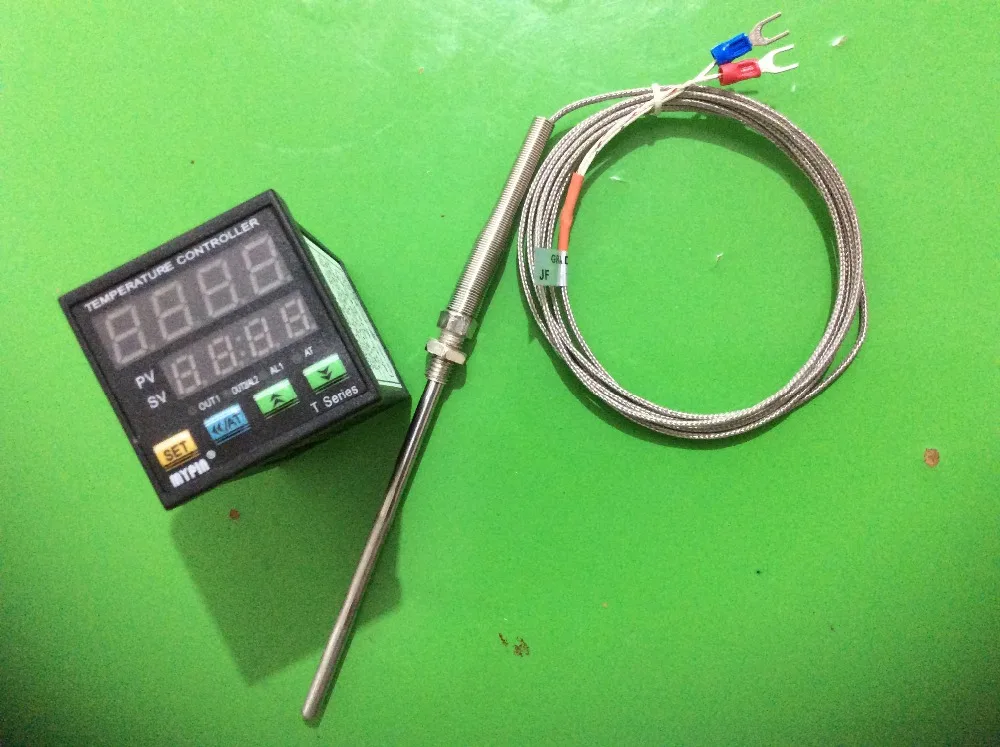 2m K sensor 60A SSR Digital F//C PID Temperature Controller Thermostat TA4-SNR
