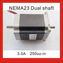 NEMA 23 Stepper Motor Dual Shaft 180 N.cm (250 oz-in) Body Length 76 mm CE ROHS 6.35mm Dual Shaft NEMA 23 Stepping Motor