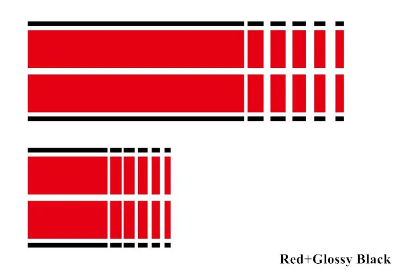 Авто капот багажник Декор наклейки гоночная полоса тело Виниловая наклейка для Mini Cooper Countryman R60 2013- аксессуары для автомобильных наклеек - Название цвета: Red-Glossy Black