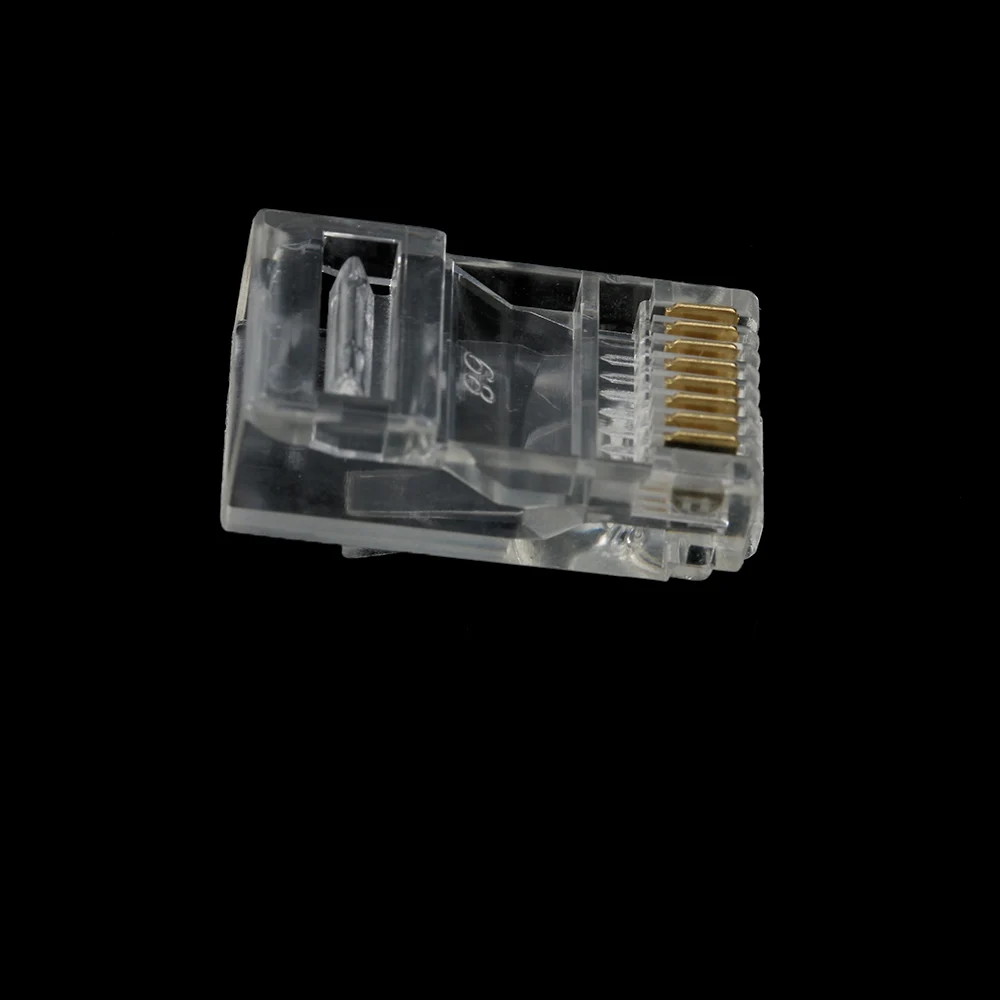 

20Pcs High Quality Transparent Universal RJ45 Network Cable Modular Professional 8P8C Connector End Pass Through For CAT5 Plug