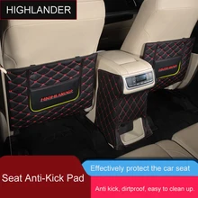 QHCP автомобильный Стайлинг аксессуар кожаный заднее сиденье Противоскользящий мат анти-ребенок-Kick Pad Чехлы для Toyota Highlander