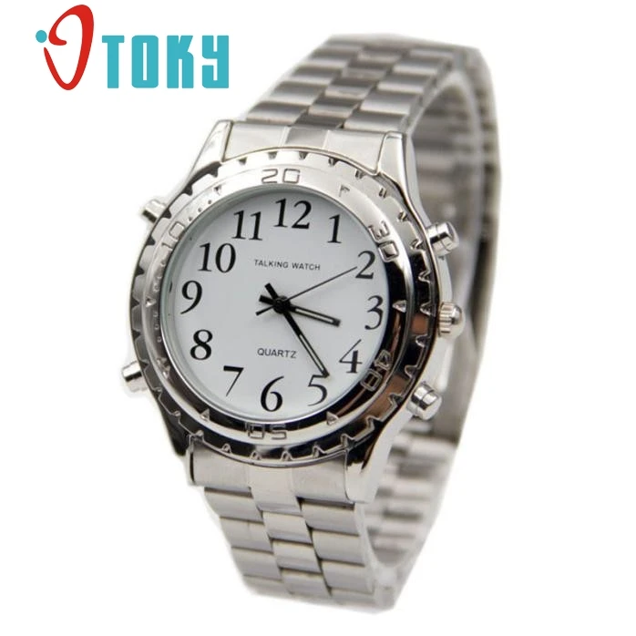 OTOKY Luxury stainless steel Watch Mens Casual quartz Watches Talking