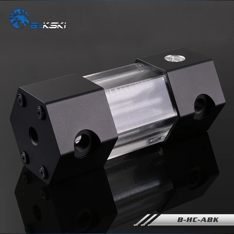 

Black Original Bykski B-HC-ABK hexagon CNC PC Computer watercooler block Reservoir cylindrical Water tank 160mm,200MM Stock