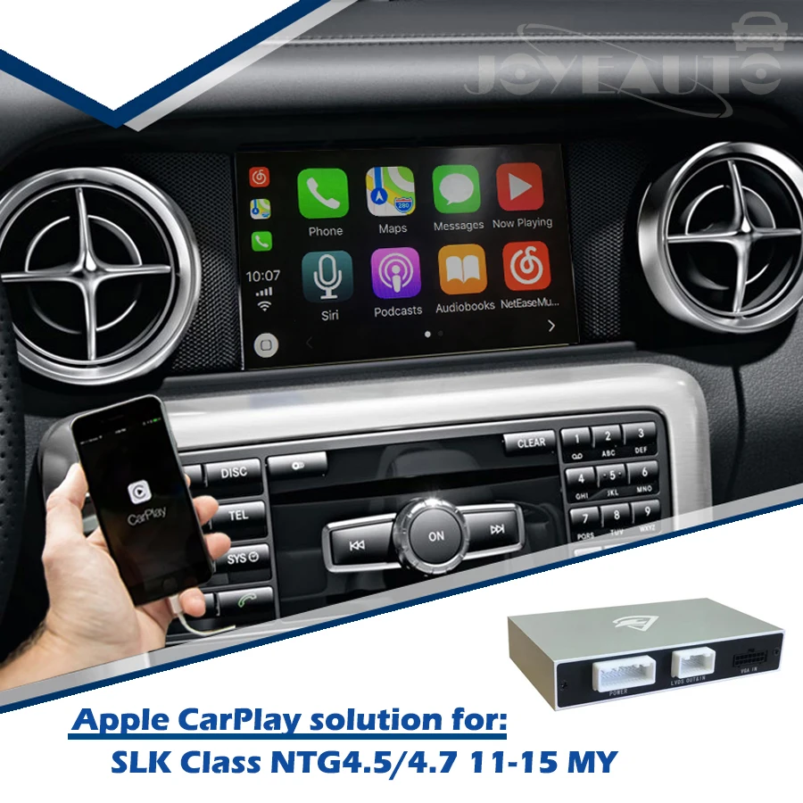 ZHOYITO Aftermarket Mercedes SLK class 2011 2015 NTG4.5/NTG4.7 Apple Carplay Android Auto box