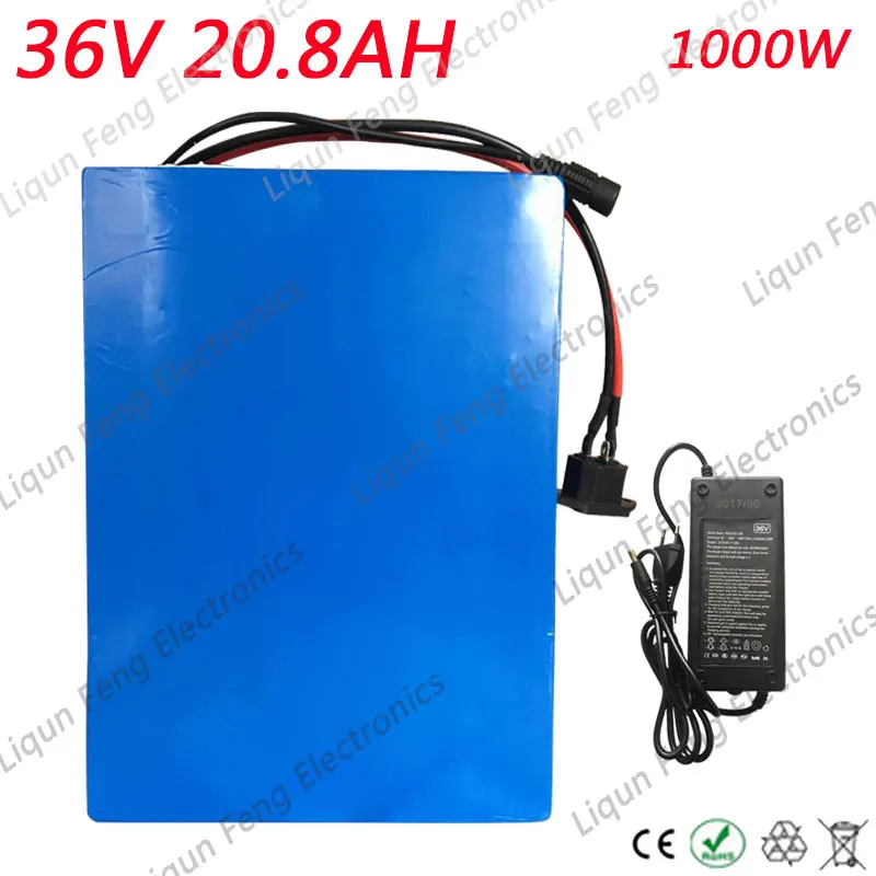 Perfect Hot Sales 36V Lithium Battery 36V 20AH Electric Bike Battery 36 V 20AH 1000W Scooter Battery with 30A BMS 42V 2A Charger 0
