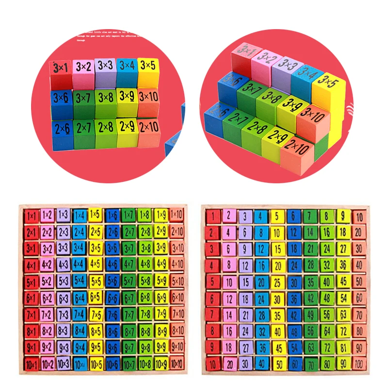 Деревянная Таблица размножения Раннее Обучение Образовательные головоломки для детей Детские игрушки