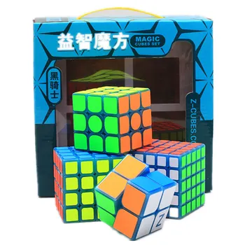 

4pcs Set Magic Cube 2x2x2 3x3x3 4x4x4 5x5x5 Glow In The Dark Sticker Speed Cubes Puzzle Professional Toys Gift