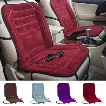 

97x48cm DC12V Heating Seat Cushion Fiber Plush Composite And Non-slip Mesh Material 25-60 Celsius Degree Adjust