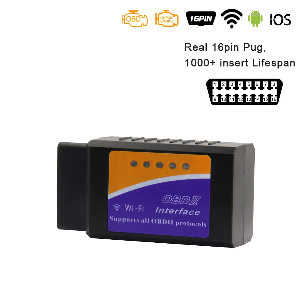 ELM 327 V1.5 OBD2 Bluetooth 4,0 wifi для IOS/Android/PC Torque OBD OBD2 автомобильный диагностический инструмент автоматический сканер ELM327 V1.5 - Цвет: WIFI V1.5 Blue