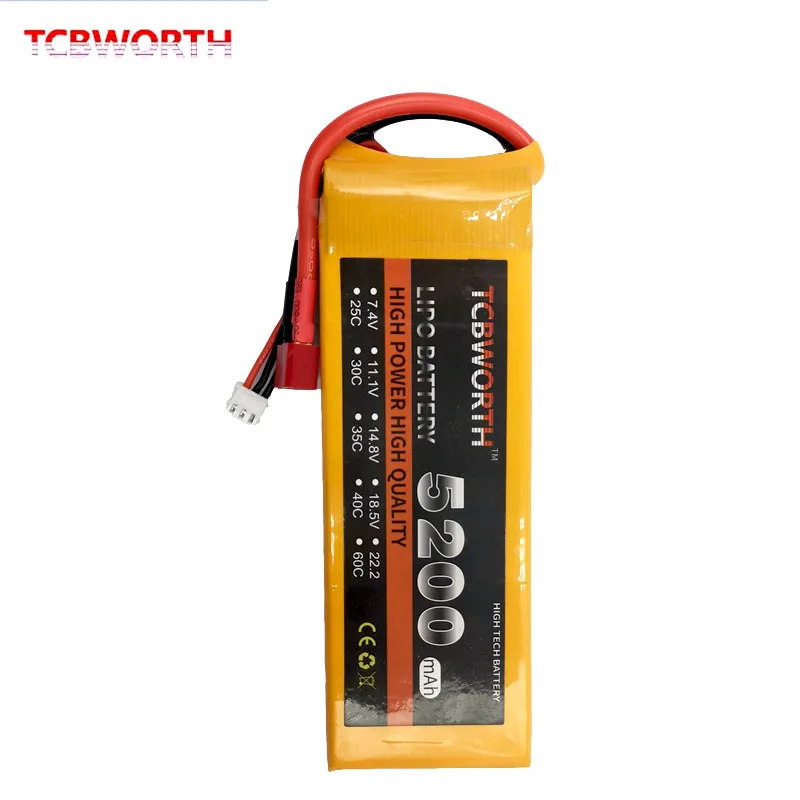 Аккумулятор LiPo 2S 7 4 В 5200 мАч 40C 80C для радиоуправляемых самолетов вертолетов