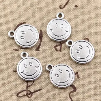 

8pcs Charms Smiling Smiley Face 16x12mm Antique Making Pendant fit,Vintage Tibetan Bronze Silver color,DIY Handmade Jewelry