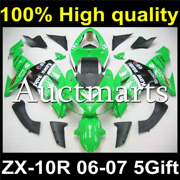 

Complete Plastic Body Fairing Kit Set For KAWASAKI Ninja ZX10R ZX-10R 2006 2007 06 07 K06-55