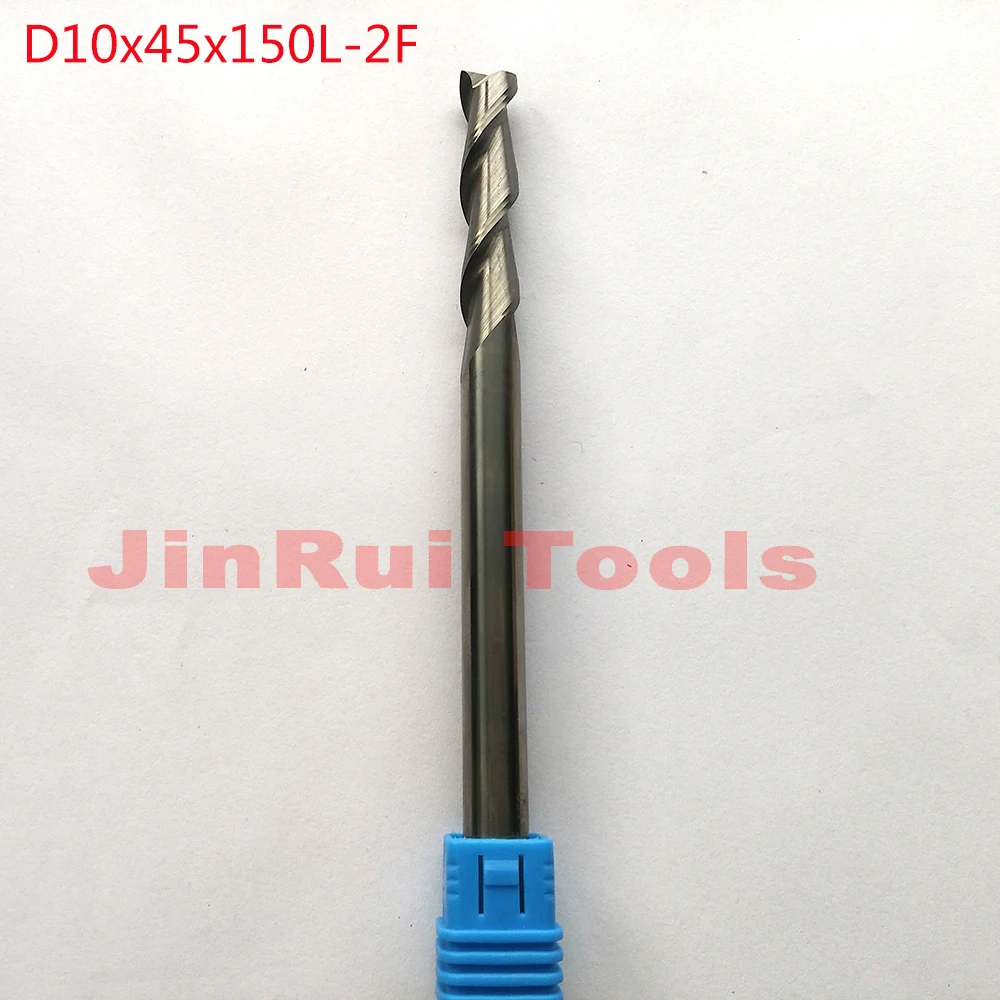 

1pc D10*45*D10*150 HRC50 2 Flutes Solid Carbide Flat End Mills For Aluminum CNC Router Bit Milling Cutters