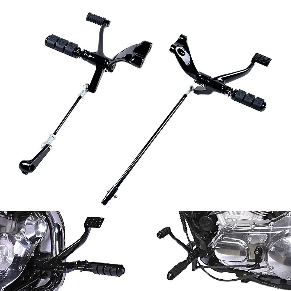 Complete Set Forward Control Peg Levers Linkage For Harley XL1200C