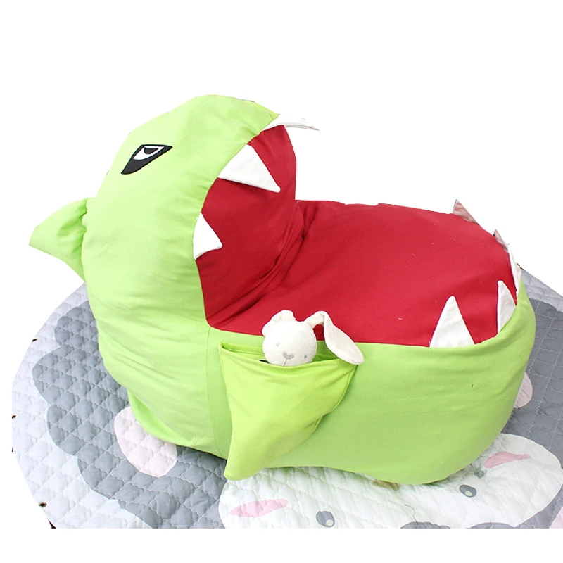 Детская мультяшная в форме акулы Современная коробка животные бобы сумка стул портативная Одежда Сумки для хранения игрушек