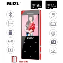 Новейший музыкальный плеер RUIZU D05 Bluetooth MP4 1,8 дюймов с сенсорным экраном, аудио плеер с fm-радио, музыкальный MP3 HIFI динамик D05