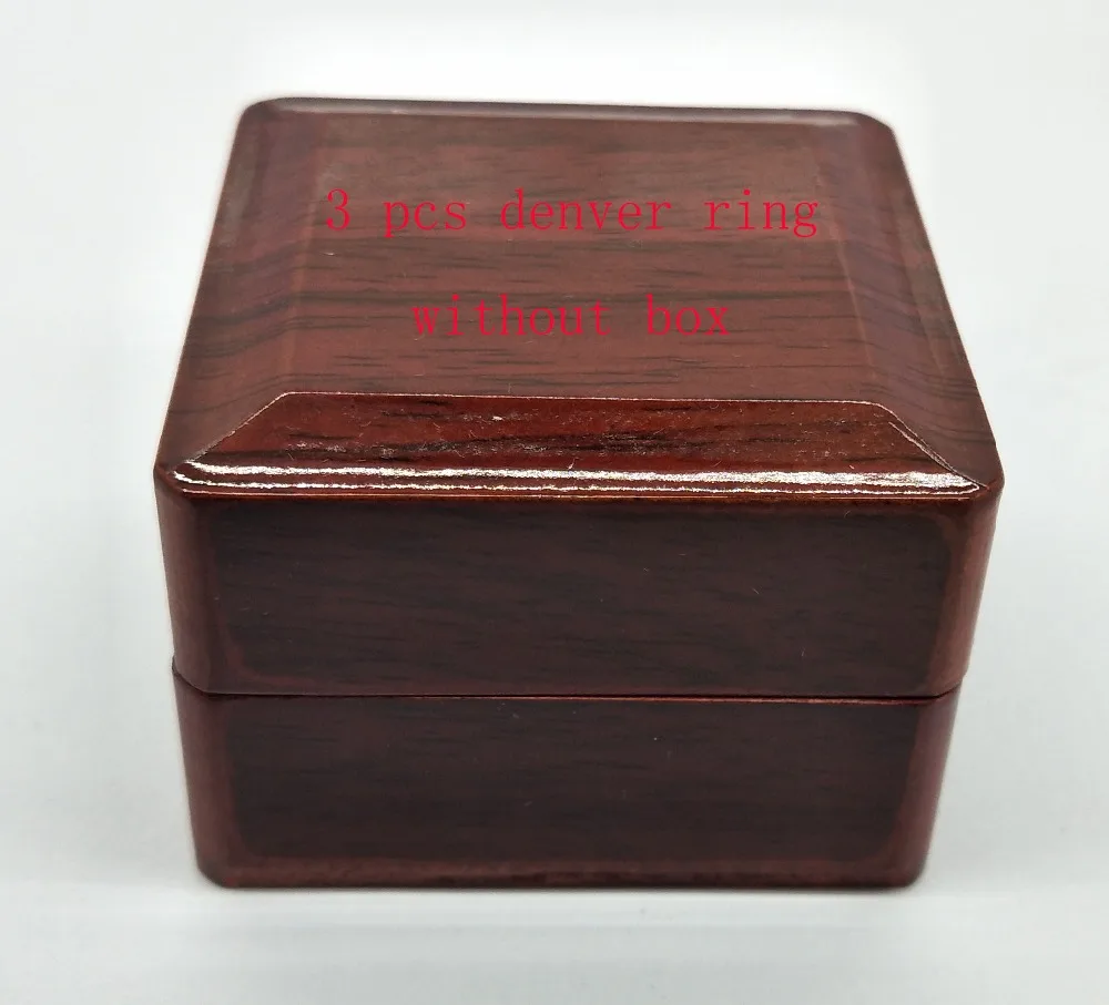 

3 pcs /sets denvers football RING without DISPLAY BOX Honor ring customization high school ring