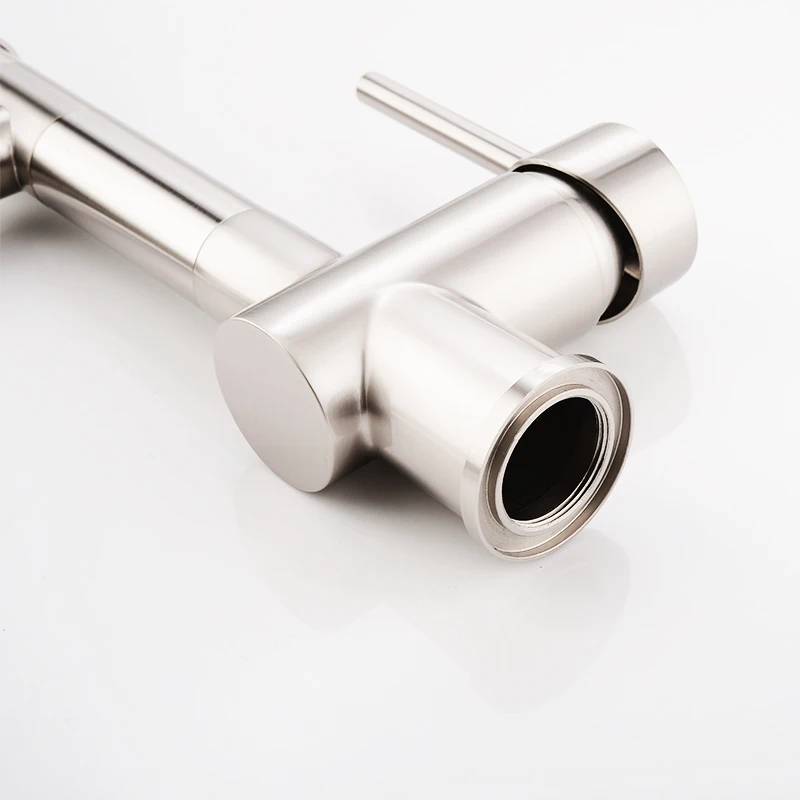 FLG Kitchen Faucet Pull Down Swivel 360 Hot &Cold Brass Water Tap Sink Torneira Cozinha Faucet Brushed Nickel Mixer Tap FLG Kitchen Faucet Pull Down Swivel 360 Hot &Cold Brass Water Tap Sink Torneira Cozinha Faucet Brushed Nickel Mixer Tap
