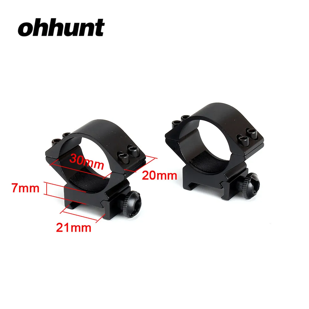 

Hunting ohhunt 30mm Low Profile Picatinny Weaver Rifle Scope 20mm Mount Rings Tactical Riflescopes Accessories