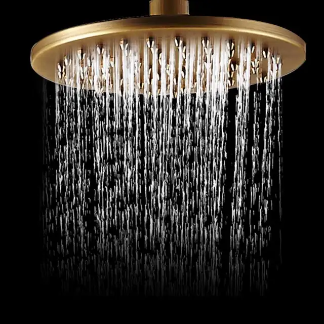 Soffione Doccia Grande 8 Pollici In Ottone Antico - Doccione Per Doccia Standard 1/2 Pollice - Per Bagno Interno Ed Esterno - Foto 12