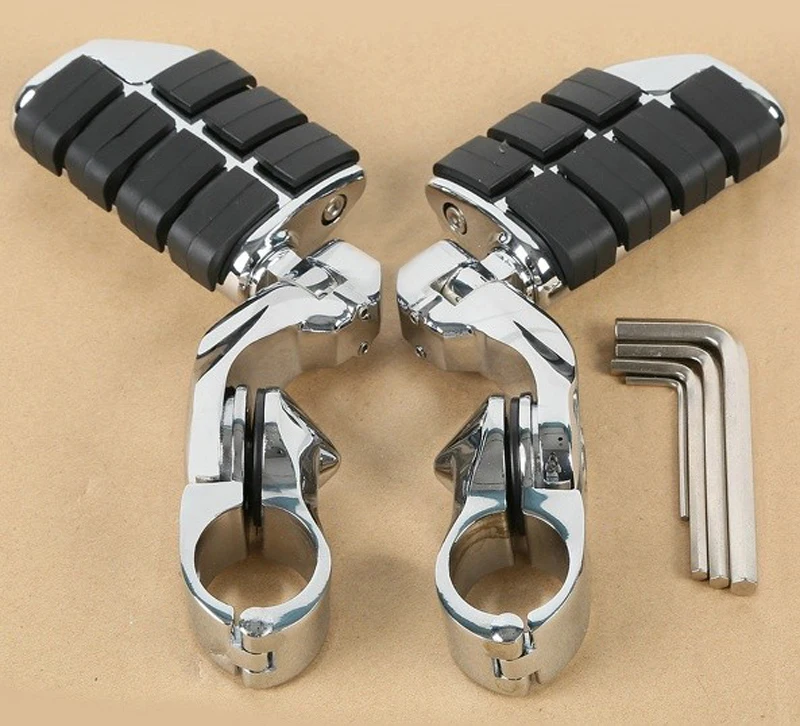 

Motor Chrome 360 degree Adjustable Highway Footpeg Foot pegs fits for Harley 32mm