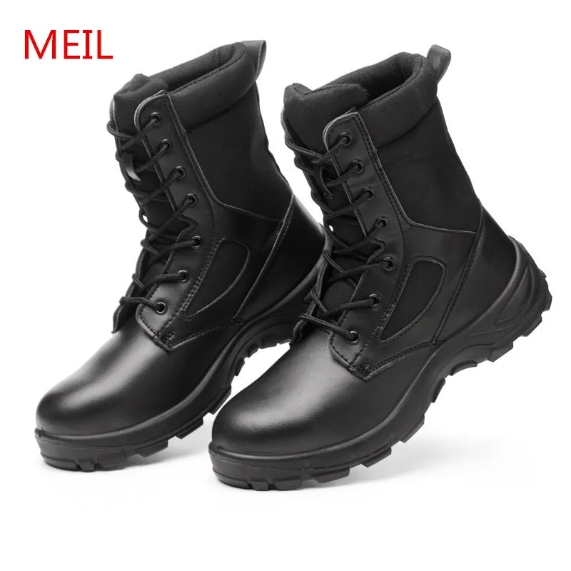Outdoor Military Boots Men's Work Safety Shoes Steel Toe Breathable High Top Army Boots Combat Tactical Ankle Boots for Men Outdoor Military Boots Men's Work Safety Shoes Steel Toe Breathable High Top Army Boots Combat Tactical Ankle Boots for Men